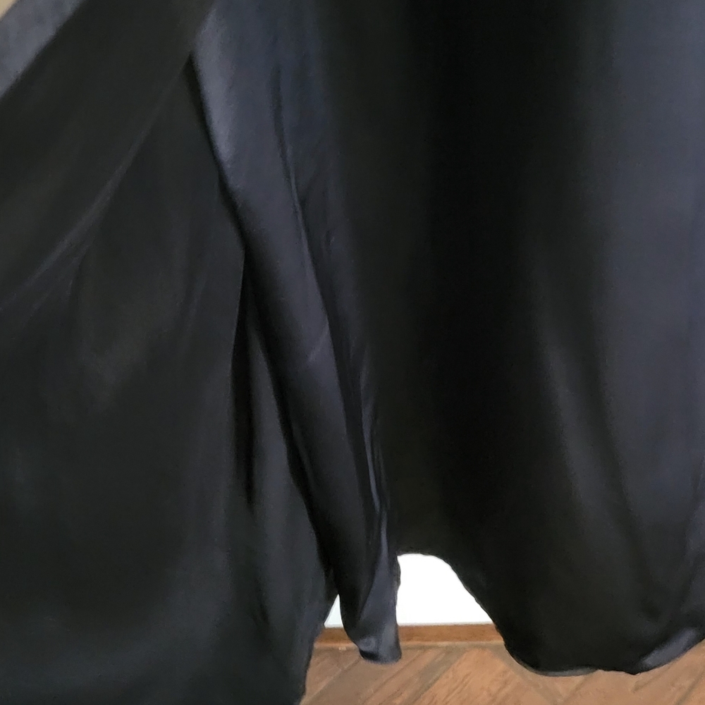 Scotch & Soda Star Watcher Midi Length Wrap Over Slip SILK Dress Black Size M - Picture 6 of 13
